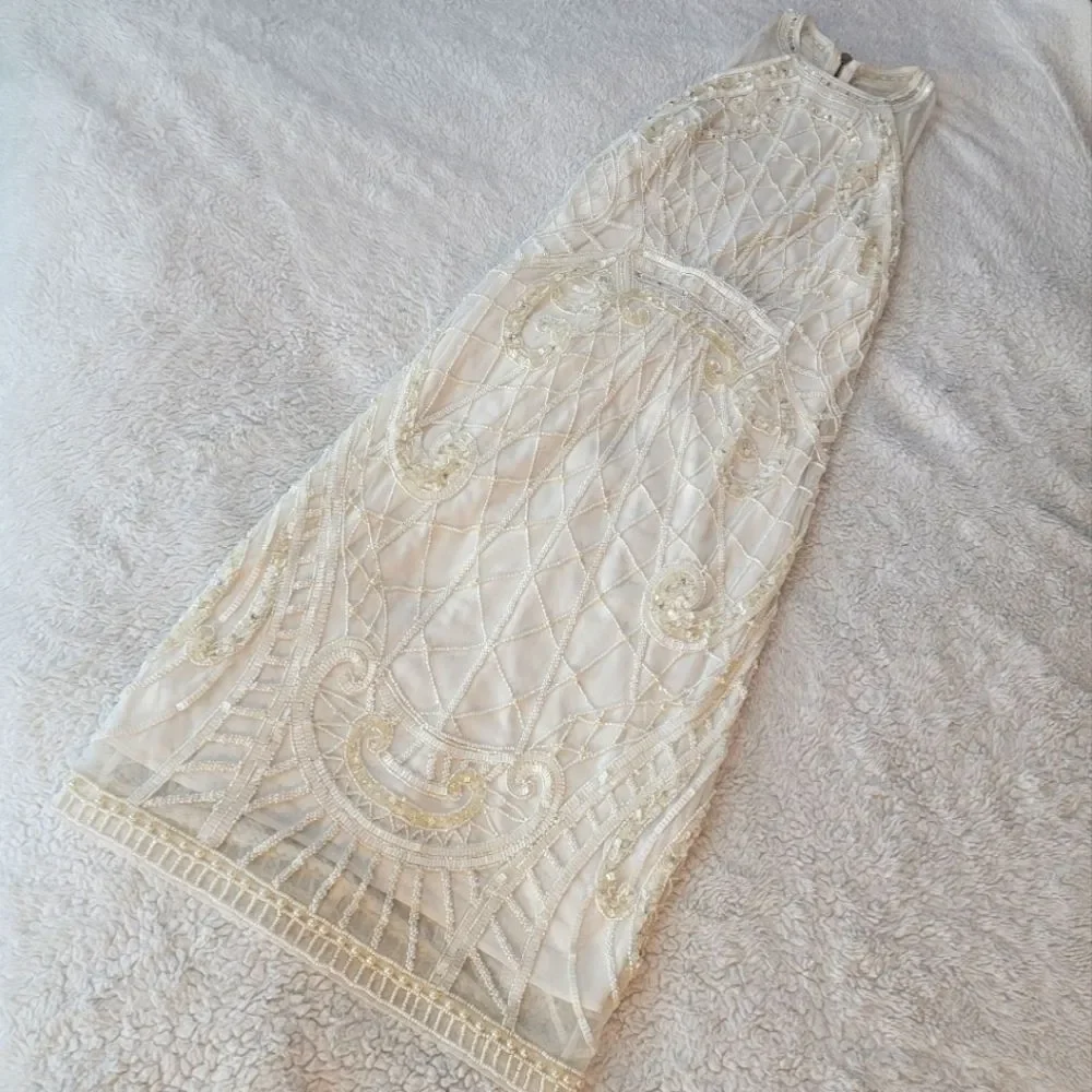 NWT French Connection pearl embellished cage dress - Picture 1 of 13